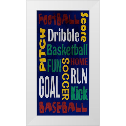 Sports Lingo 1 White Modern Wood Framed Art Print by Prime, Marcus