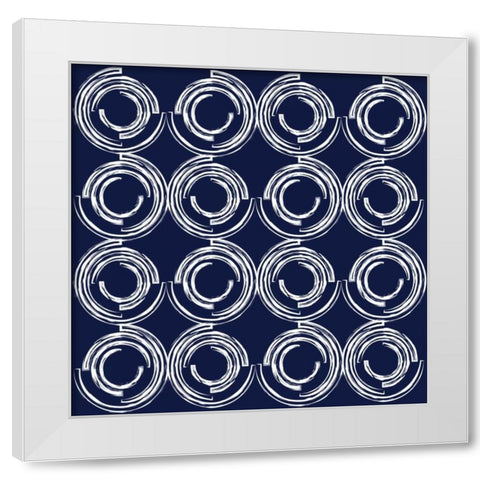 Circular Hypnotics White Modern Wood Framed Art Print by Prime, Marcus