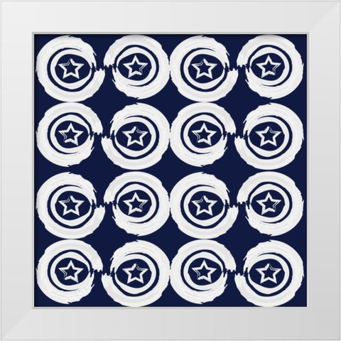 Circular Hypnotics White Modern Wood Framed Art Print by Prime, Marcus