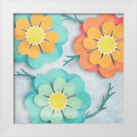 Flowers In The Wind 2 White Modern Wood Framed Art Print by Prime, Marcus