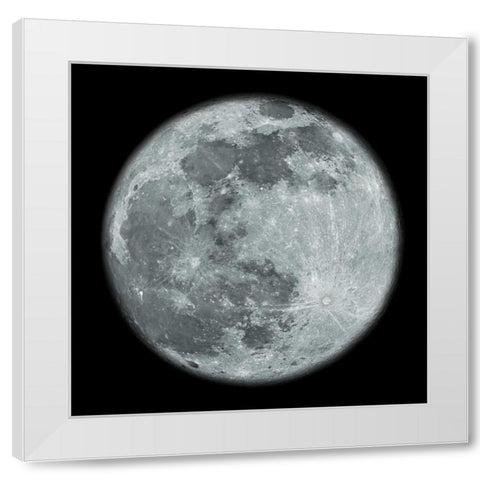 To The Moon 4 White Modern Wood Framed Art Print by Prime, Marcus