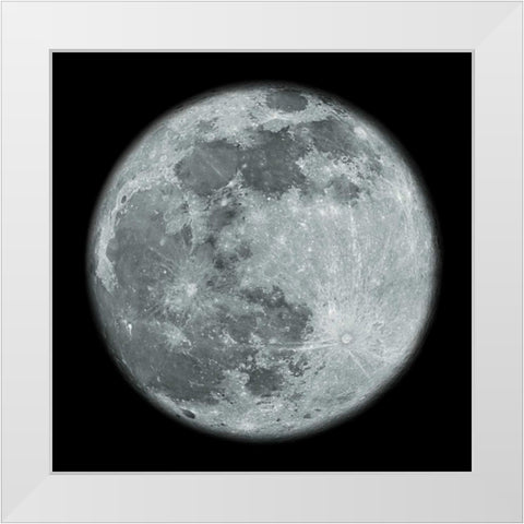 To The Moon 4 White Modern Wood Framed Art Print by Prime, Marcus