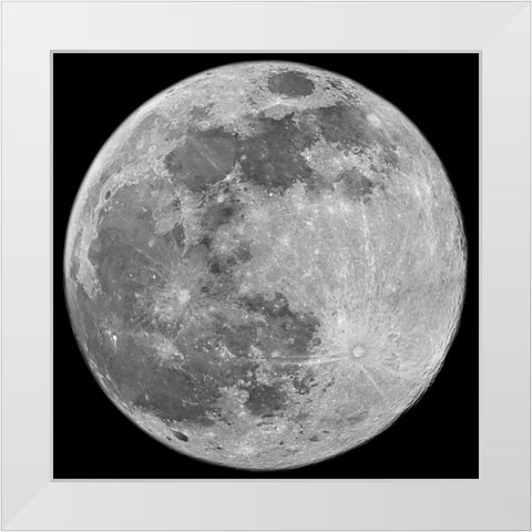 To The Moon White Modern Wood Framed Art Print by Prime, Marcus