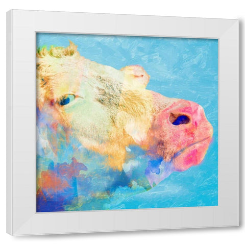 Summer Time Angus White Modern Wood Framed Art Print by Prime, Marcus