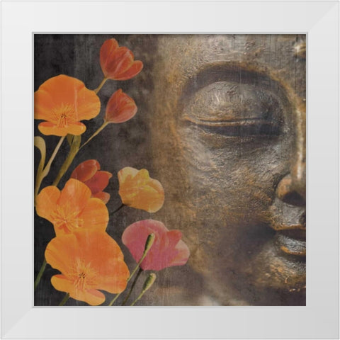 Floral Zen 1 White Modern Wood Framed Art Print by Prime, Marcus