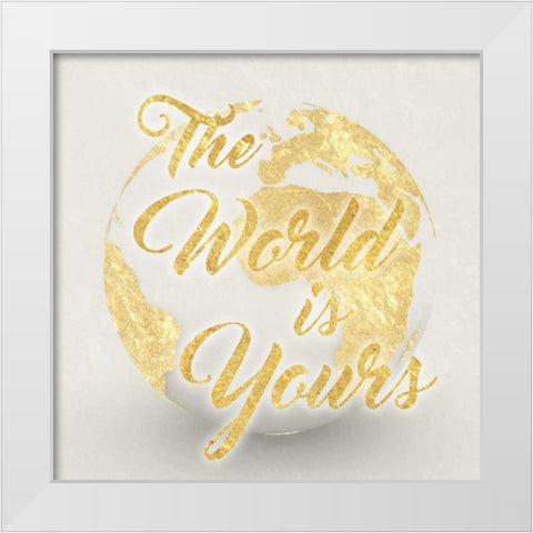 World Is Yours White Modern Wood Framed Art Print by Prime, Marcus