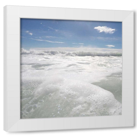 Bubbles In The Sea 1 White Modern Wood Framed Art Print by Prime, Marcus