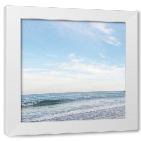 Sea Stroll White Modern Wood Framed Art Print by Prime, Marcus