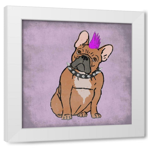Rockin Frenchie White Modern Wood Framed Art Print by Prime, Marcus