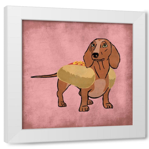 Hot Dog Cutie White Modern Wood Framed Art Print by Prime, Marcus