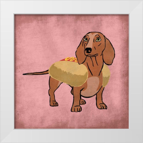 Hot Dog Cutie White Modern Wood Framed Art Print by Prime, Marcus