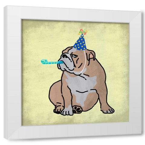 Life Of The Party White Modern Wood Framed Art Print by Prime, Marcus