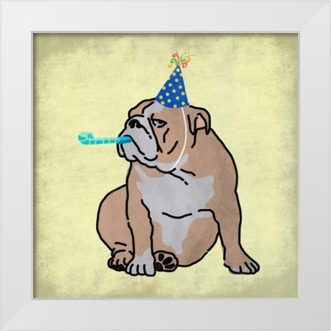 Life Of The Party White Modern Wood Framed Art Print by Prime, Marcus