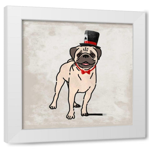 Magical Pug 2 White Modern Wood Framed Art Print by Prime, Marcus
