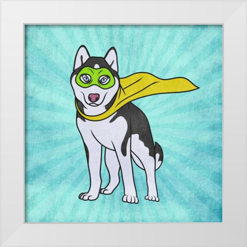 Husky Power White Modern Wood Framed Art Print by Prime, Marcus
