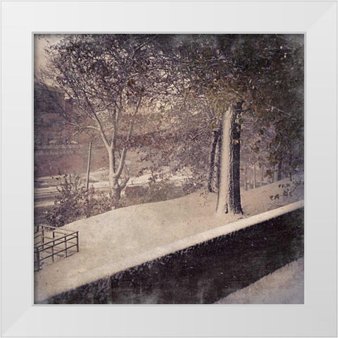 Chilly Evening White Modern Wood Framed Art Print by Prime, Marcus