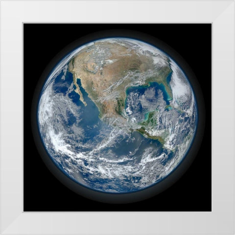 Earth Of Wonder White Modern Wood Framed Art Print by Prime, Marcus