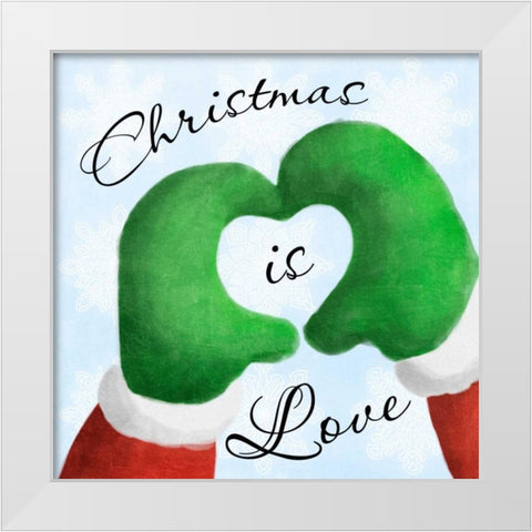 Christmas Is Love 1 White Modern Wood Framed Art Print by Prime, Marcus