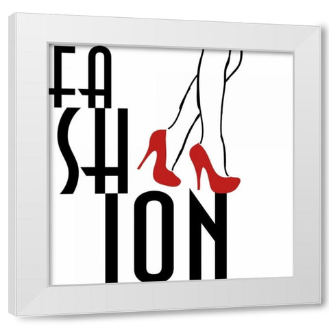 Fashion Strut White Modern Wood Framed Art Print by Prime, Marcus