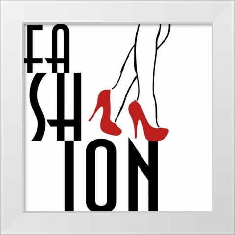 Fashion Strut White Modern Wood Framed Art Print by Prime, Marcus