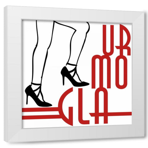 Glamour Strut White Modern Wood Framed Art Print by Prime, Marcus