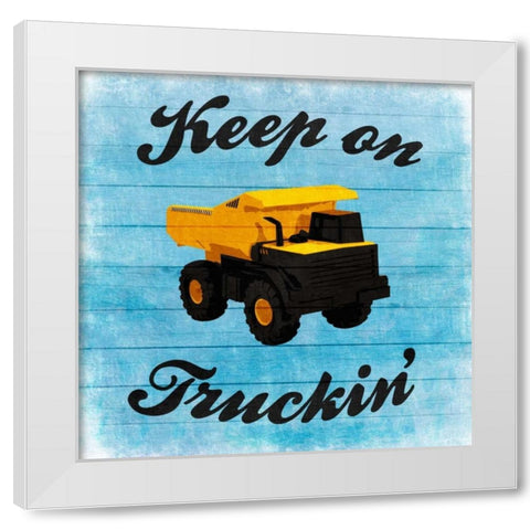 Keep Truckin White Modern Wood Framed Art Print by Prime, Marcus