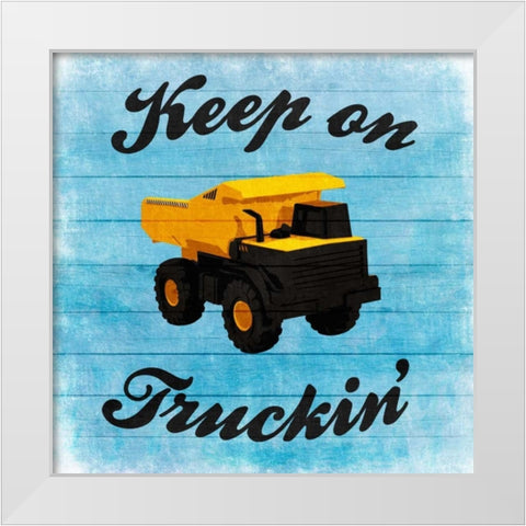 Keep Truckin White Modern Wood Framed Art Print by Prime, Marcus