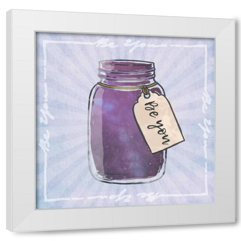 Jar Of Self White Modern Wood Framed Art Print by Prime, Marcus