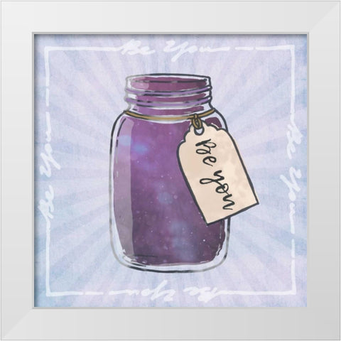 Jar Of Self White Modern Wood Framed Art Print by Prime, Marcus