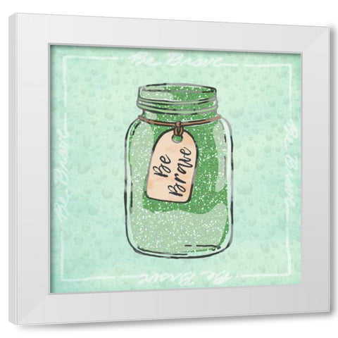Jar Of Bravery White Modern Wood Framed Art Print by Prime, Marcus