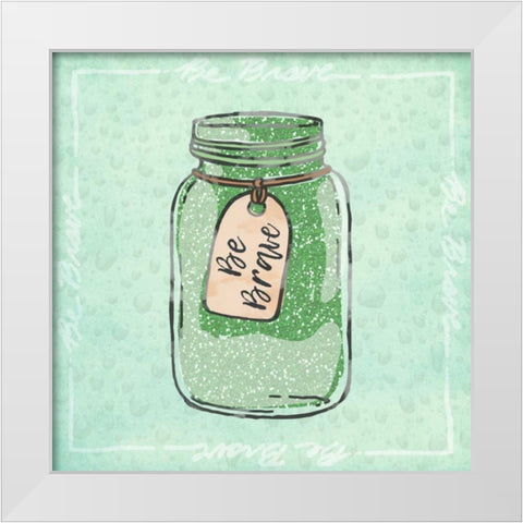 Jar Of Bravery White Modern Wood Framed Art Print by Prime, Marcus