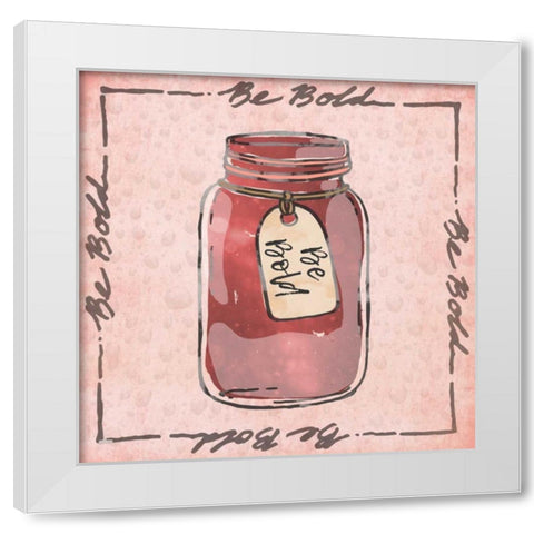 Jar Of Boldness White Modern Wood Framed Art Print by Prime, Marcus