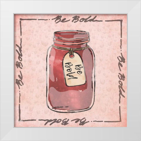 Jar Of Boldness White Modern Wood Framed Art Print by Prime, Marcus