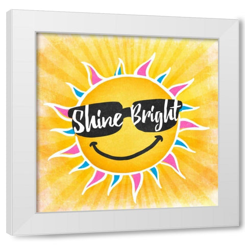 Shine Bright White Modern Wood Framed Art Print by Prime, Marcus