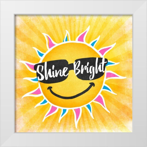 Shine Bright White Modern Wood Framed Art Print by Prime, Marcus