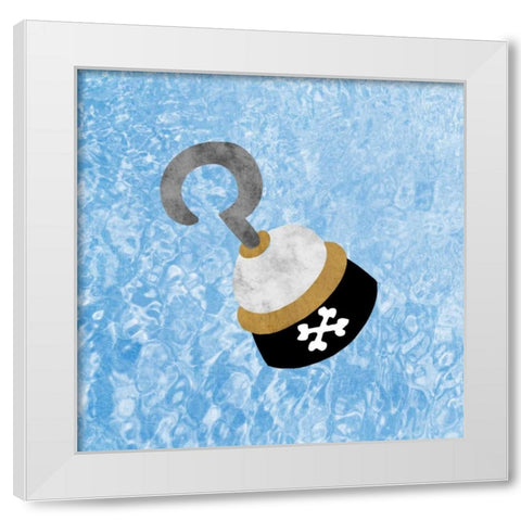 Pirates Hook White Modern Wood Framed Art Print by Prime, Marcus