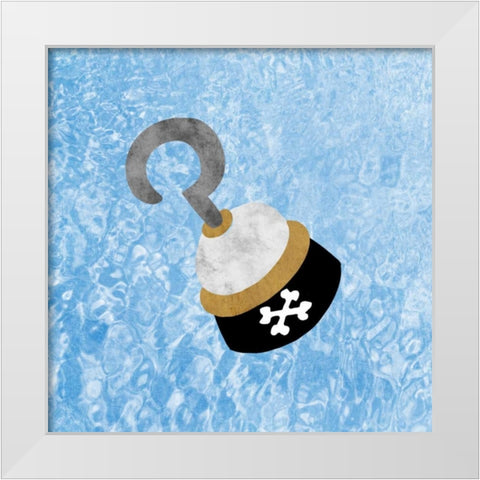 Pirates Hook White Modern Wood Framed Art Print by Prime, Marcus