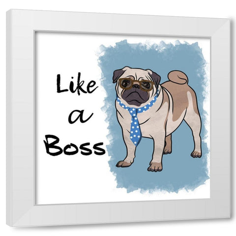 Wall Street Boss White Modern Wood Framed Art Print by Prime, Marcus