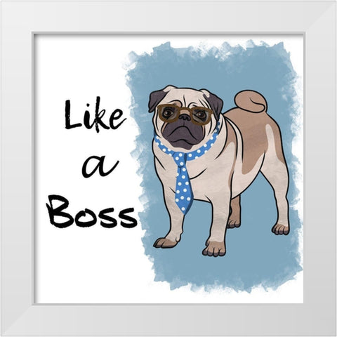 Wall Street Boss White Modern Wood Framed Art Print by Prime, Marcus
