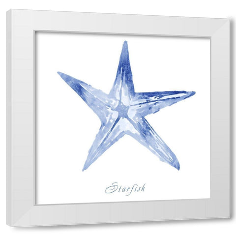 Misty Starfish White Modern Wood Framed Art Print by Prime, Marcus