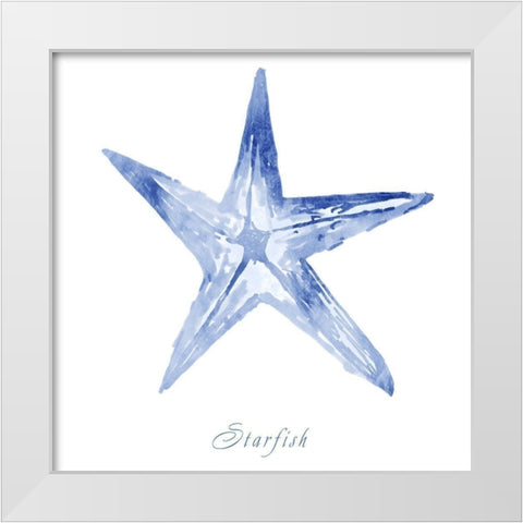 Misty Starfish White Modern Wood Framed Art Print by Prime, Marcus