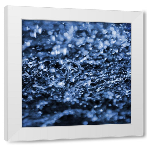 Aqua Droplets 2 White Modern Wood Framed Art Print by Prime, Marcus