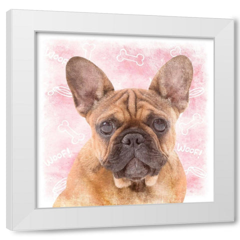 Woof Woof 1 White Modern Wood Framed Art Print by Prime, Marcus