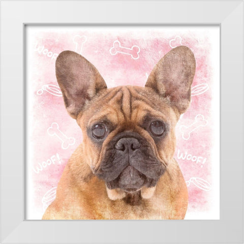 Woof Woof 1 White Modern Wood Framed Art Print by Prime, Marcus