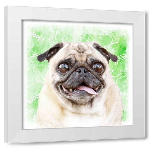 Woof Woof 3 White Modern Wood Framed Art Print by Prime, Marcus