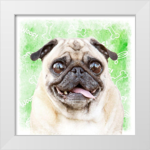 Woof Woof 3 White Modern Wood Framed Art Print by Prime, Marcus