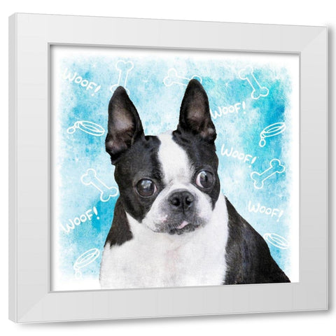 Woof Woof 4 White Modern Wood Framed Art Print by Prime, Marcus