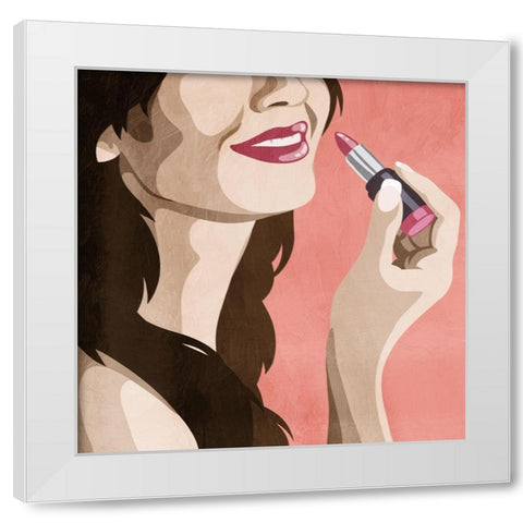 Fashionable Kiss 2 White Modern Wood Framed Art Print by Prime, Marcus