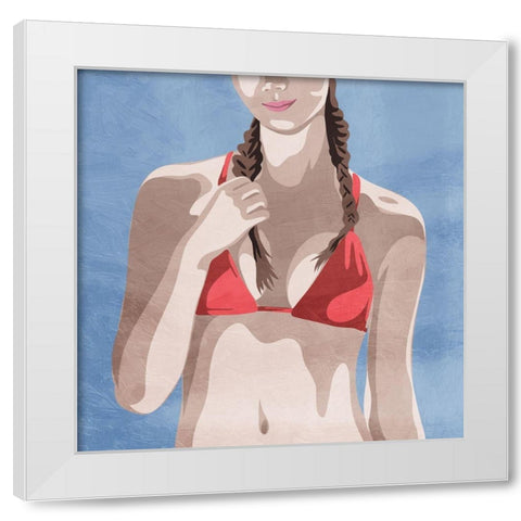 Beach Fashion White Modern Wood Framed Art Print by Prime, Marcus