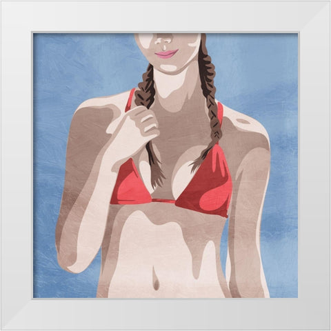 Beach Fashion White Modern Wood Framed Art Print by Prime, Marcus